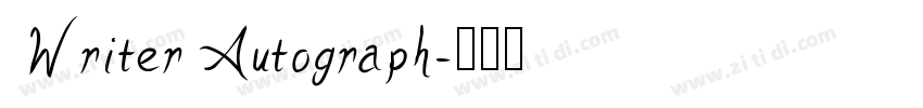  Writer Autograph字体转换